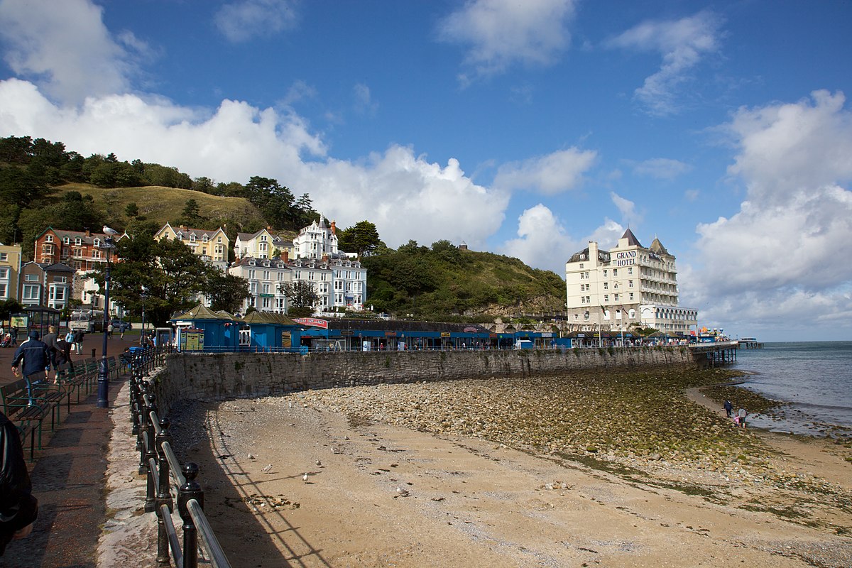 Beach view of Llandudno Bay